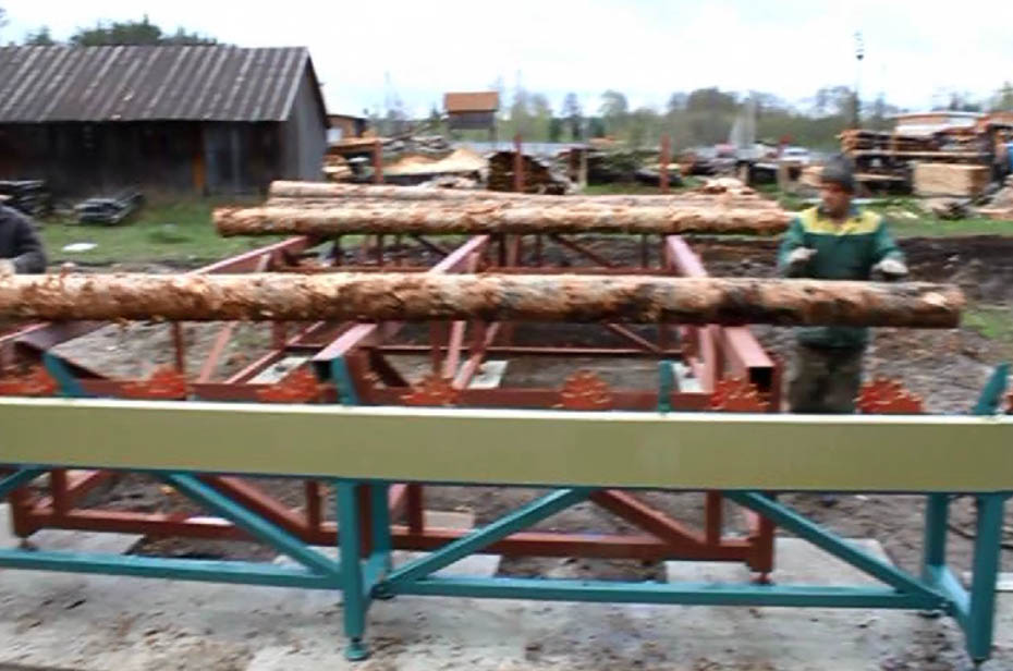 Лесопильная линия для тонкомерной древесины